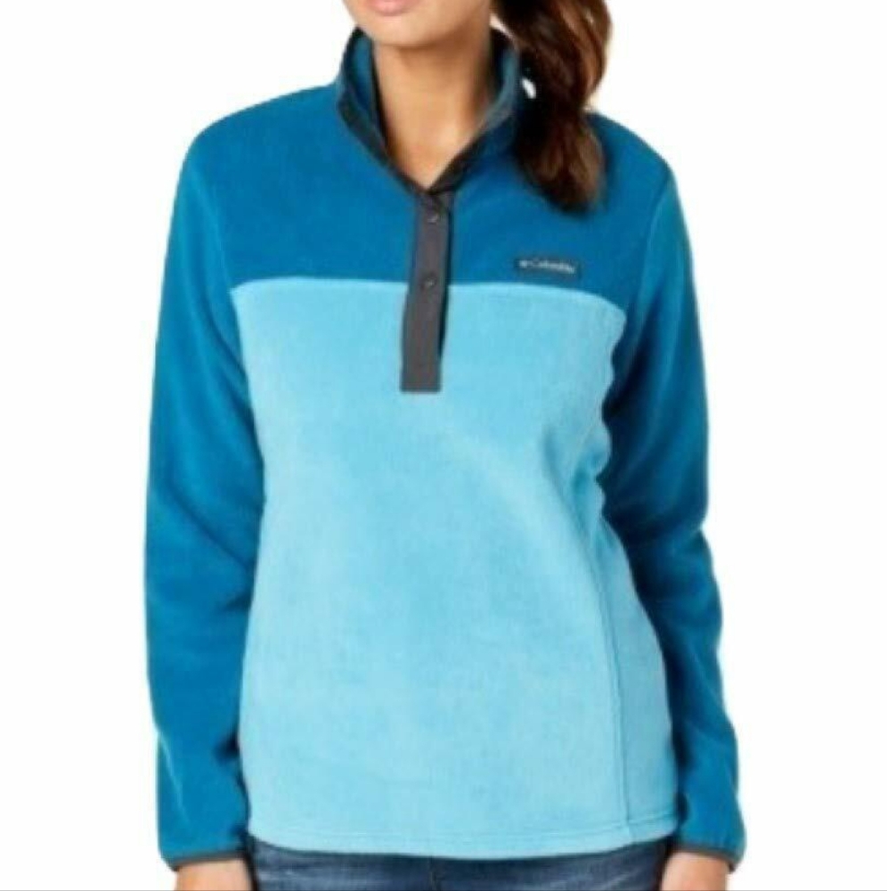 Columbia Three Lakes Half Snap Pullover Jacket, Blue XL